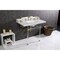 Kingston Brass 36 Carrara Marble Console Sink with Acrylic Legs, Marble WhiteBrushed Brass LMS3630MASQ7 - alternate 6